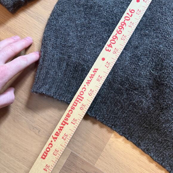 Men's Vintage 90's Eddie Bauer Brown Wool Shawl Knit Cardigan Sweater Sz Medium - Picture 4 of 8